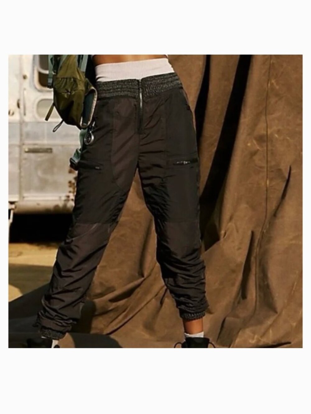 FP Free People Wherever I May Roam Jogger Hike Pants Zip Small S